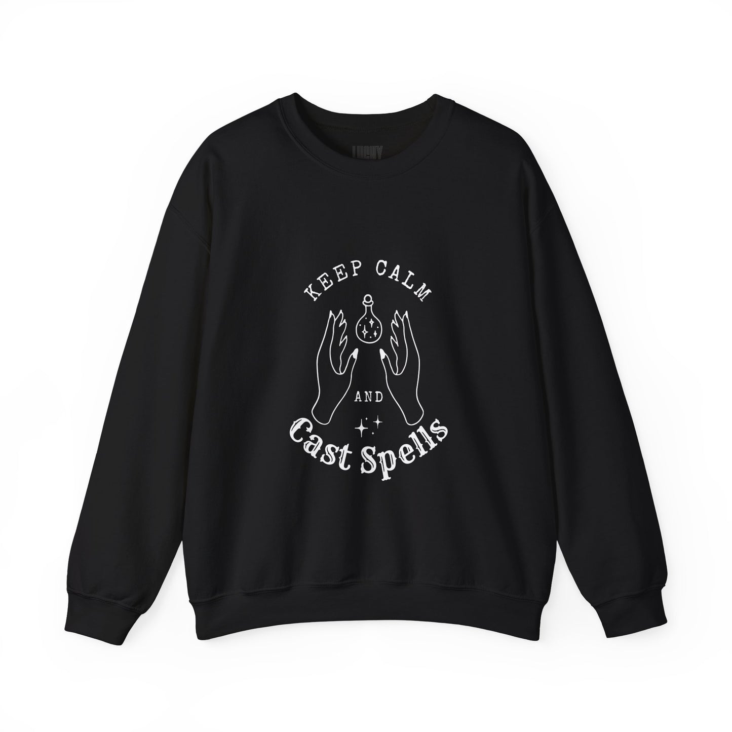 Keep Calm and Cast Spells Crewneck Sweatshirt
