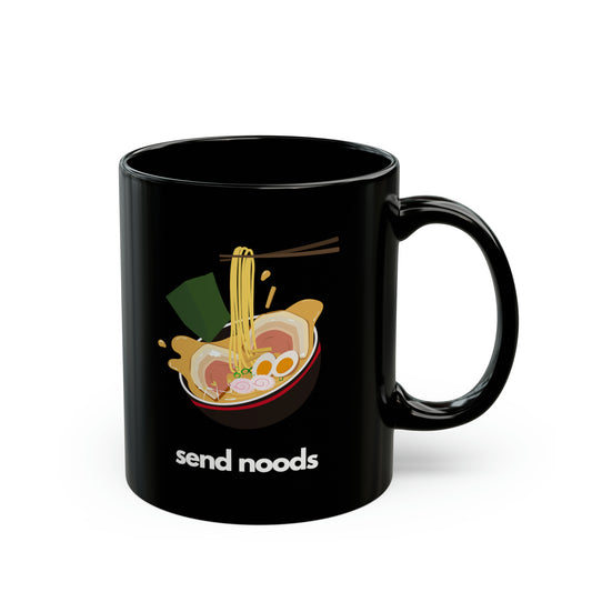 Send Noods Black Mug